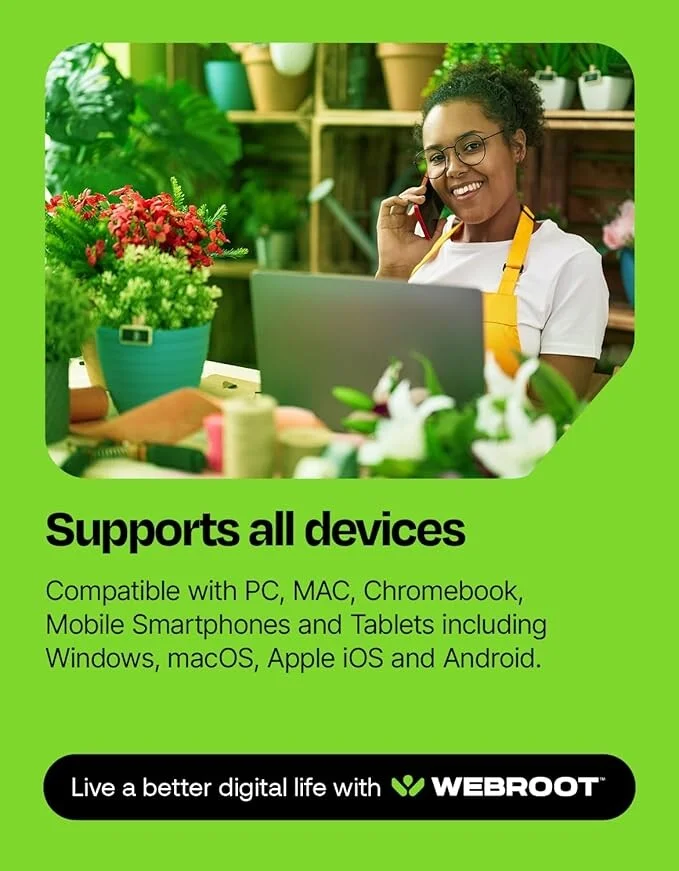 Webroot Internet Security Plus | Antivirus Software 2025 | 3 Device | 1 Year Download for PC/Mac/Chromebook/Android/IOS + Password Manager - Image 2